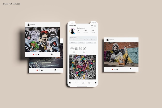 Mockup van Instagram