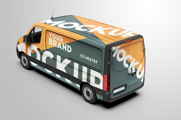 Mockup of a van isolated