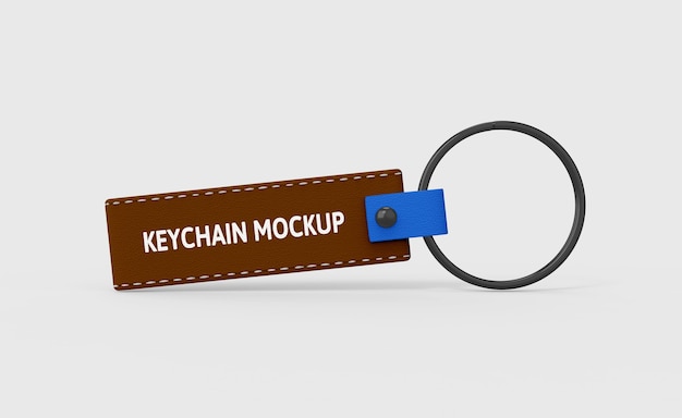 Mockup van lederen sleutelhanger