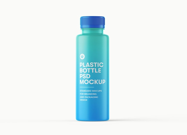 Mockup van mat plastic of metalen fles