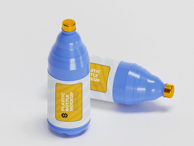 Mockup van plastic fles