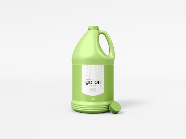 Mockup van plastic gallon