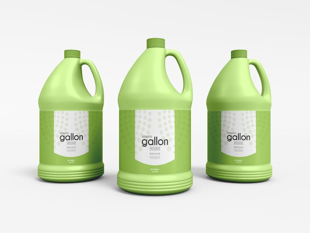 Mockup van plastic gallon