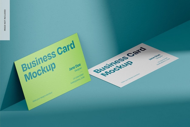 Mockup van premium visitekaartjes Linksweergave