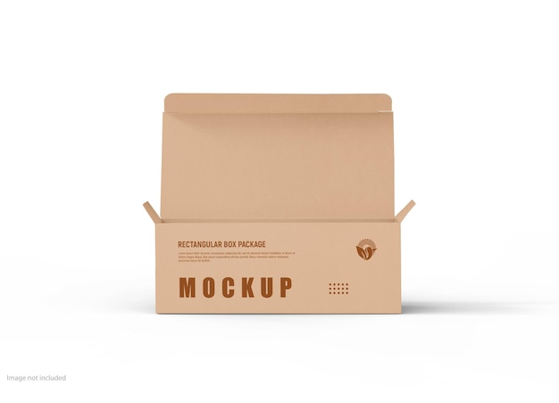 Mockup van rechthoekig kraftpapier