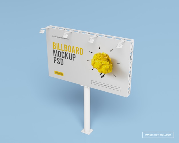 Mockup van rechthoekige billboard