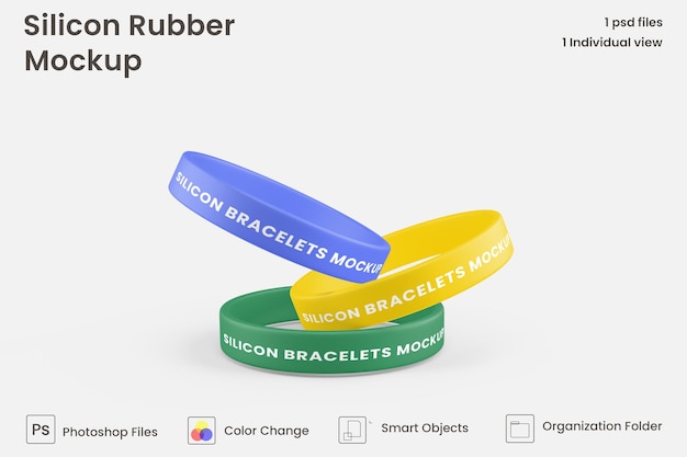 Mockup van siliconenrubber armband