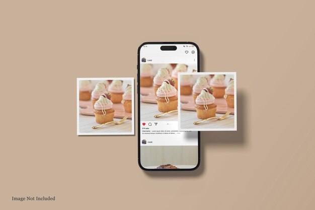 PSD mockup van sociale media