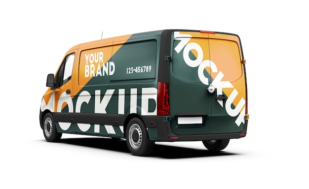 PSD mockup of a van