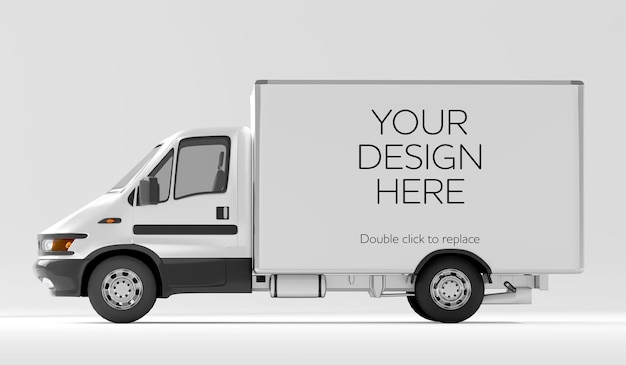 mockup view of a series of vehicles - 3d rendering