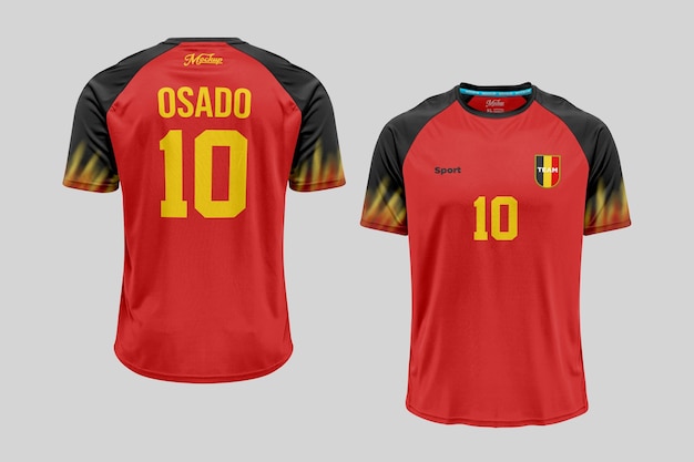 Mockup voetbalshirt