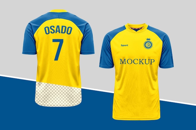 PSD mockup voetbalshirt