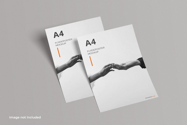 PSD mockup voor a4-flyerbrochure