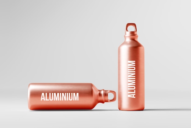 PSD mockup voor aluminium waterfles