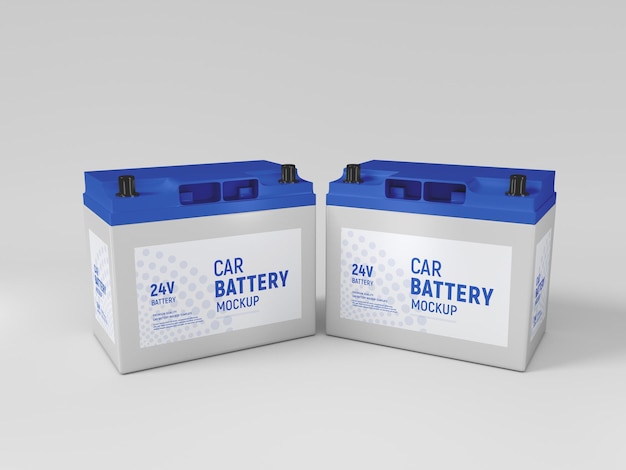 Mockup voor autobatterijen