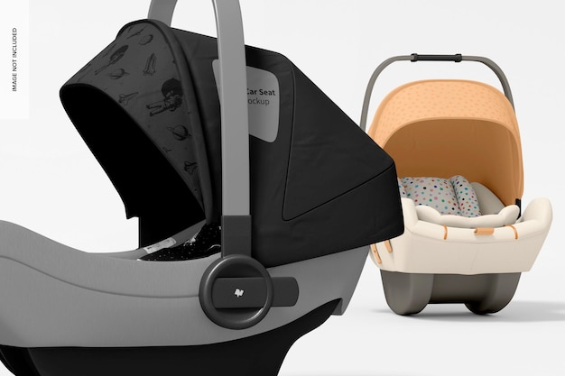 Mockup voor baby-autostoelen, close-up