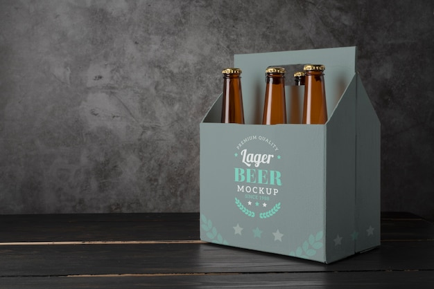 Mockup voor bierflesontwerp