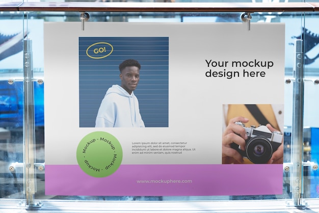 PSD mockup voor binnenreclame