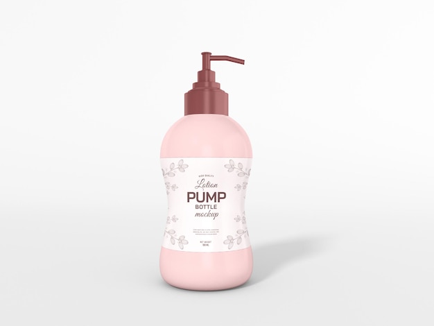 Mockup voor bodylotionpompflesverpakking