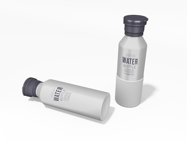 Mockup voor branding van metalen waterflessen