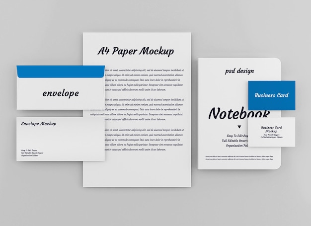 PSD mockup voor briefpapier