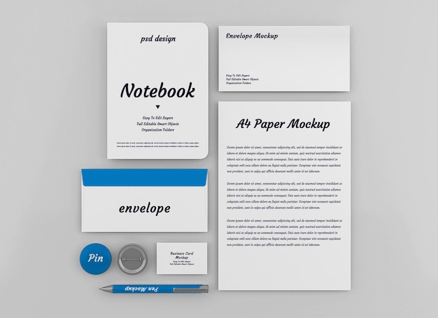 Mockup voor briefpapier