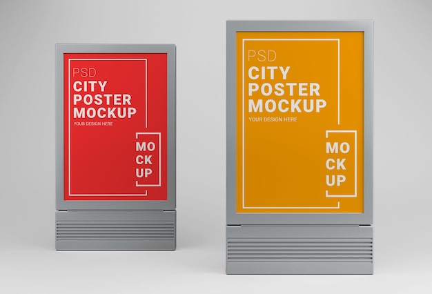 PSD mockup voor buitenposters