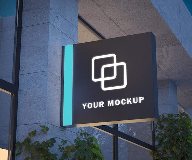 mockup voor buitenreclame