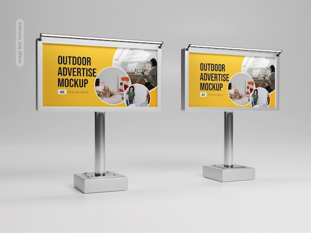 PSD mockup voor buitenreclamebanner