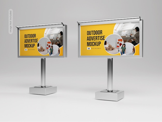 Mockup voor buitenreclamebanner