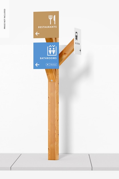 Mockup voor buitensignalering, vooraanzicht