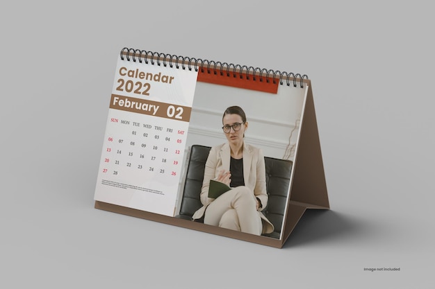 Mockup voor bureaukalender