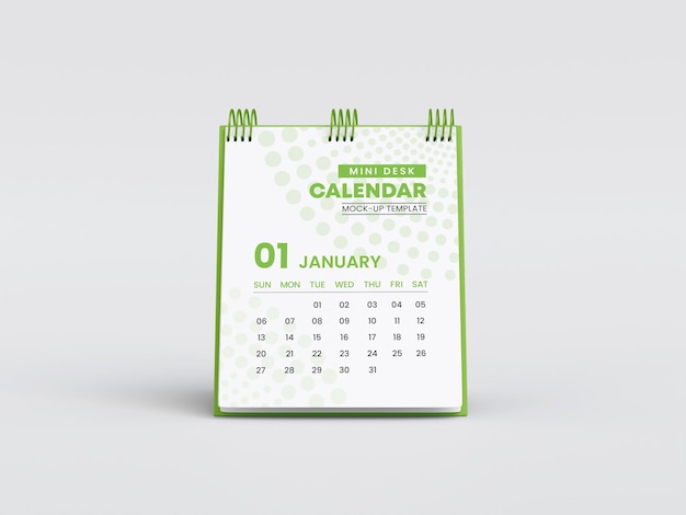 Mockup voor bureaukalender