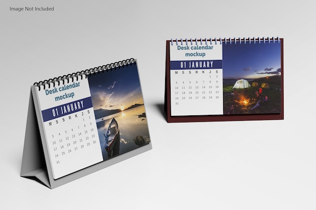 Mockup voor bureaukalender