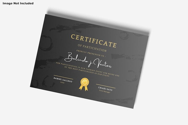 Mockup voor certificaatontwerp