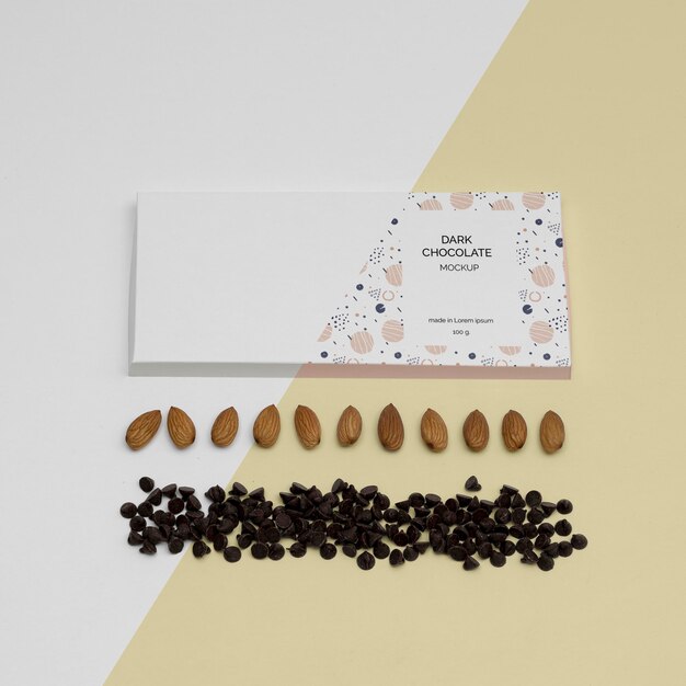 PSD mockup voor chocoladeverpakkingen