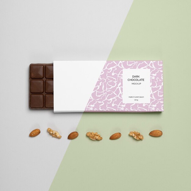 Mockup voor chocoladeverpakkingen