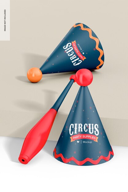 PSD mockup voor circushoeden