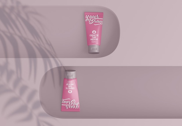 Mockup voor cosmetische buisscènes