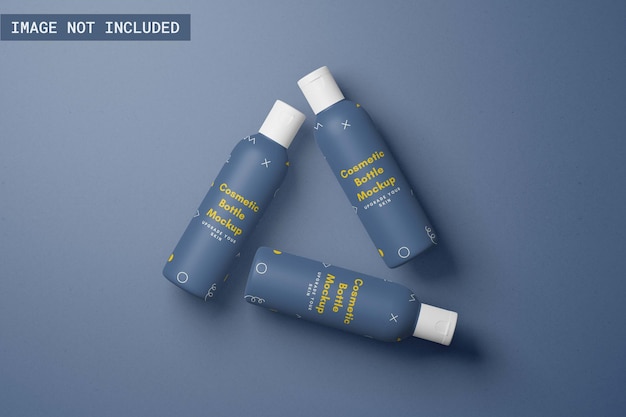 PSD mockup voor cosmetische flessen