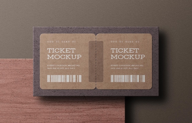 Mockup voor creatief evenementticket