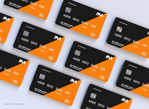 PSD mockup voor creditcard en betaalpas