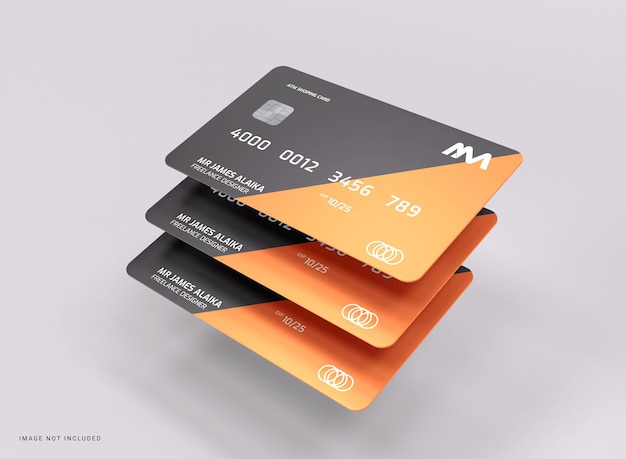 PSD mockup voor creditcard en betaalpas