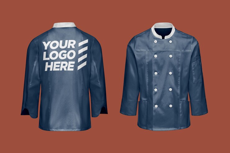 PSD mockup voor dameskoksjas
