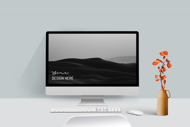 PSD mockup voor desktopcomputer