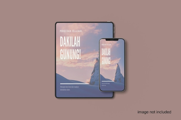 Mockup voor digitaal apparaat