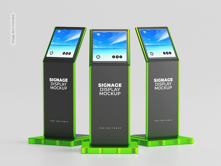 PSD mockup voor digitale displays