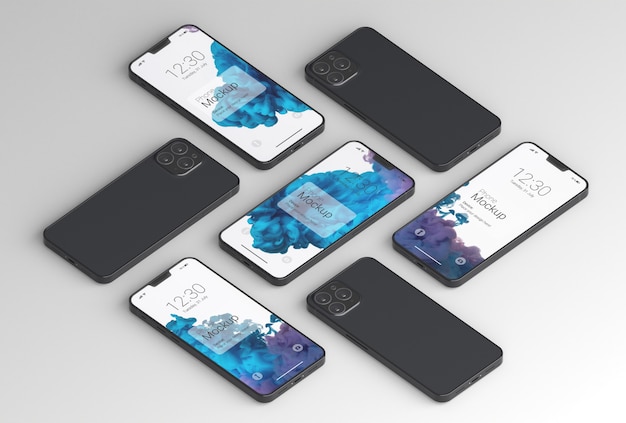 PSD mockup voor digitale mobiele telefoon