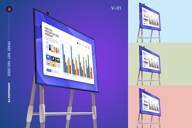 PSD mockup voor digitale schermpresentatie