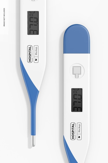 PSD mockup voor digitale thermometers